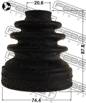 Пыльник ШРУС внутреннего комплект FEBEST 0115ZZE150T