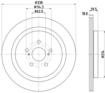 Диск тормозной задний Nisshinbo ND1138K