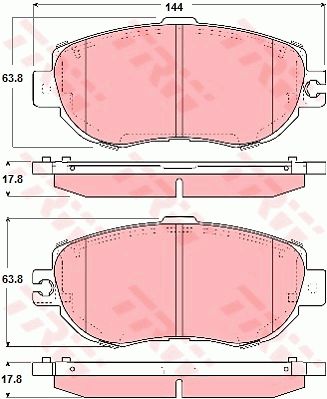 Колодки тормозные дисковые TRW GDB1241