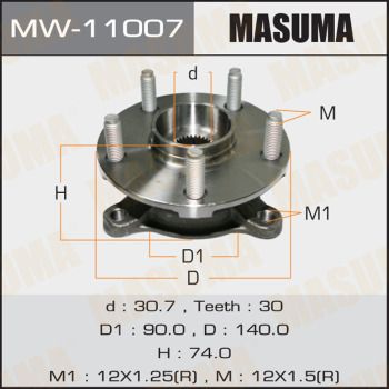 Ступица колеса с интегрированным подшипником Masuma MW11007