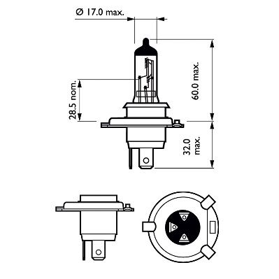 Комплект ламп накаливания PHILIPS 12342LLECOS2