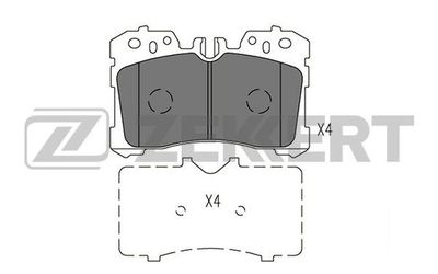 Колодки тормозные дисковые передние Zekkert BS2967