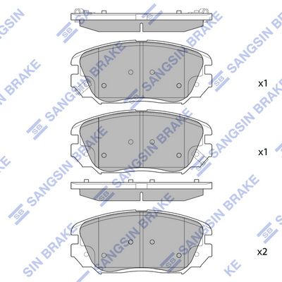 Колодки тормозные дисковые SANGSIN SP1402