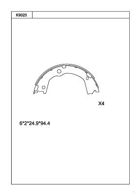 Колодки тормозные барабанные Hyundai/Kia 583052PA10