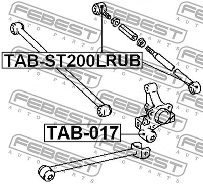 Сайлентблок задней поперечной тяги FEBEST TABST200LRUB