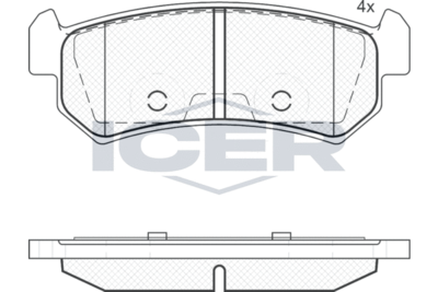 Колодки тормозные ICER 181727