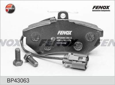 Колодки тормозные дисковые FENOX BP43063