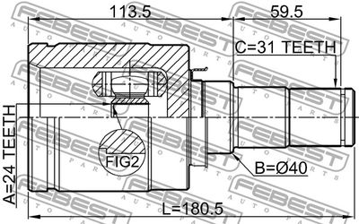 ШРУС внутренний HAFT GI0133