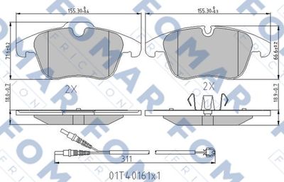 Колодки тормозные FOMAR FRICTION FO338481