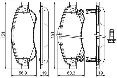 Колодки тормозные передние BOSCH 0986494379