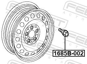 Болт колесный FEBEST 1685B002