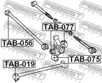 Сайлентблок заднего продольного рычага FEBEST TAB019