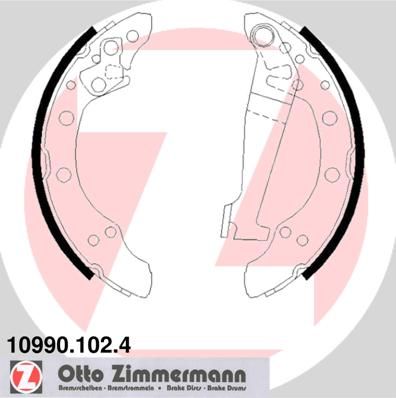 Колодки тормозные барабанные ZIMMERMANN 109901024