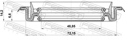 Сальник привода FEBEST 95TCS50720714X