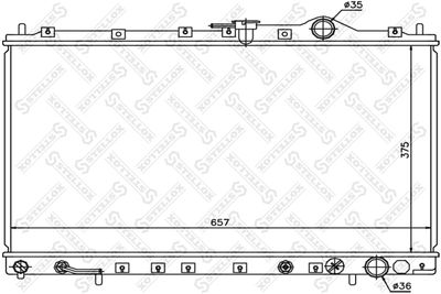Радиатор охлаждения двигателя STELLOX 1025965SX