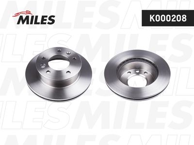 Диск тормозной передний вентилируемый Miles K000208