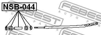 Сайлентблок реактивной тяги FEBEST NSB044
