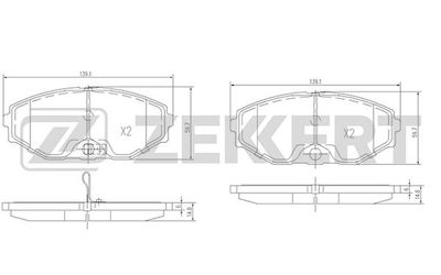 Колодки тормозные дисковые передние Zekkert BS1220