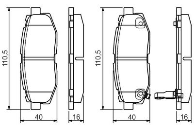 Колодки тормозные дисковые задние BOSCH 0986495135