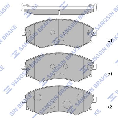 Колодки тормозные передние SANGSIN SP1065
