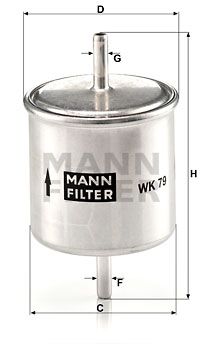 Фильтр топливный MANN-FILTER WK79