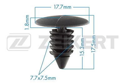 Клипса крепежная Zekkert BE2874