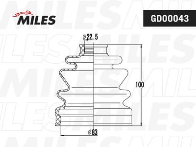 Пыльник ШРУС внутренний Miles GD00043