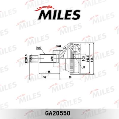 ШРУС наружный с АБС Miles GA20550