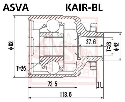 ШРУС внутренний ASVA KAIRBL