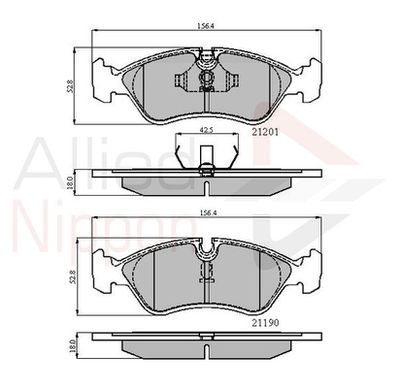 Колодки тормозные передние ALLIED NIPPON ADB0150
