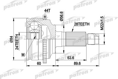 ШРУС наружный комплект PATRON PCV3028
