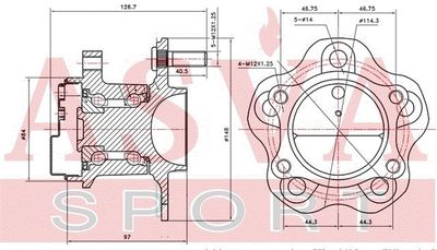 Ступица задняя ASVA NSWHF15R