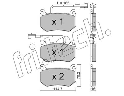 Комплект колодок для дискового тормоза TRUSTING 11020