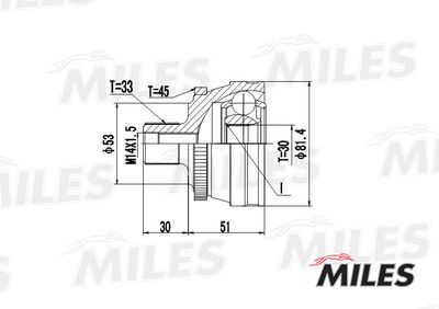 ШРУС наружный Miles GA20010