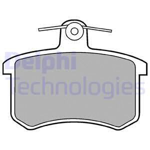 Колодки тормозные задние DELPHI LP451