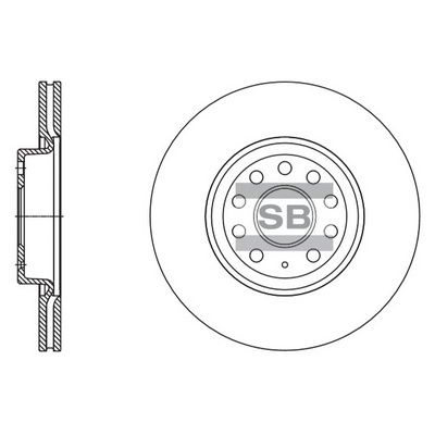Диск тормозной передний SANGSIN SD5409