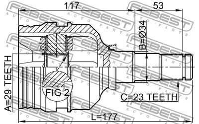 ШРУС внутренний FEBEST 0111AE100