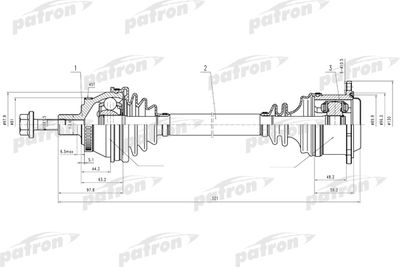 Полуось правая PATRON PDS0692