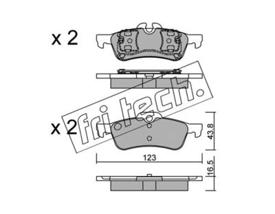 Комплект колодок для дискового тормоза TRUSTING 5720