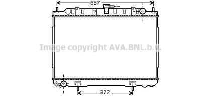 Радиатор системы охлаждения AVA DN2241