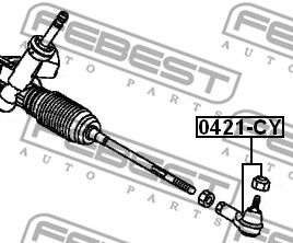 Наконечник рулевой FEBEST 0421CY