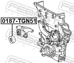 Ролик натяжителя FEBEST 0187TGN51