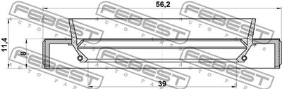 Сальник привода FEBEST 95HBY41560811L