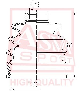 Пыльник ШРУС комплект ASVA ASBT2047