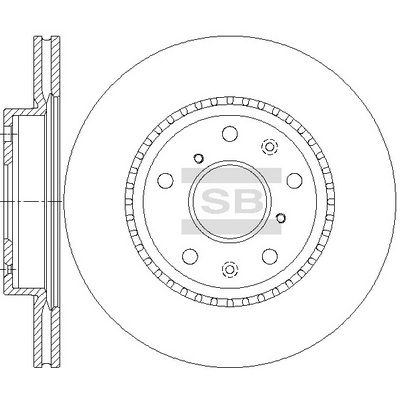 Диск тормозной передний SANGSIN SD4811