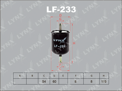 Фильтр топливный LYNXauto LF233