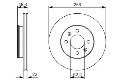 Диск тормозной передний BOSCH 0986479R77