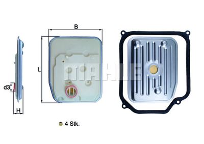 Фильтр АКПП MAHLE HX147KIT1