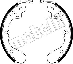 Колодки тормозные барабанные METELLI 530220