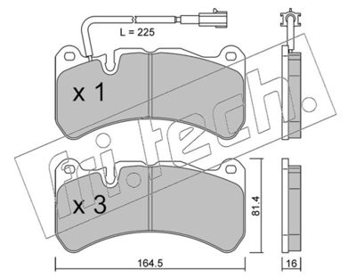 Комплект колодок для дискового тормоза TRUSTING 12010